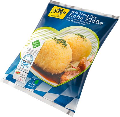 Kloßteig für Kartoffelknödel mit gerösteter Brotfüllung