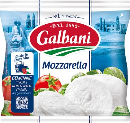 Mozzarella für Mozzarella-Tomaten-Salat mit Basilikumpesto