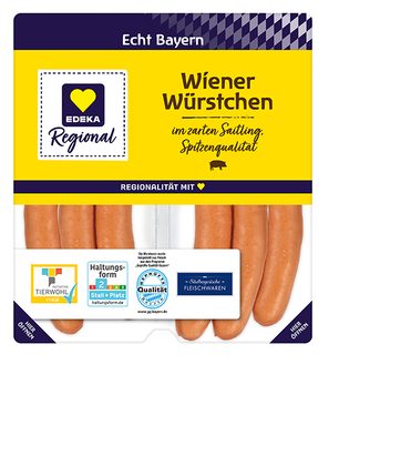 Wiener Würstchen für Schwäbische Linsen mit Spätzle und Saitenwürstle
