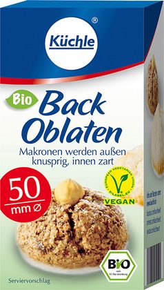 Backoblaten für Walnussmakronen auf Oblaten